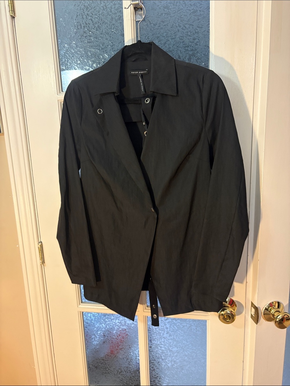 Sarah Pacini jacket and self tie belt EUC SZ 0